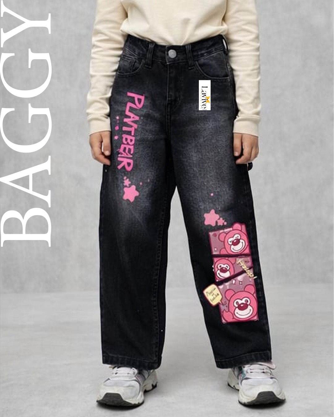 baggy plaitber noir